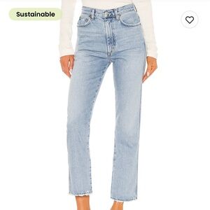 Agolde Women's Light Blue Straight Leg Jeans